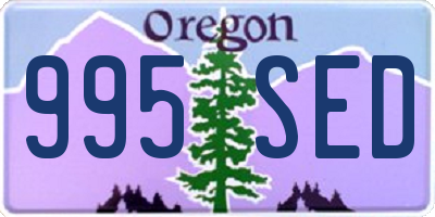 OR license plate 995SED
