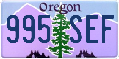 OR license plate 995SEF