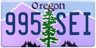 OR license plate 995SEI