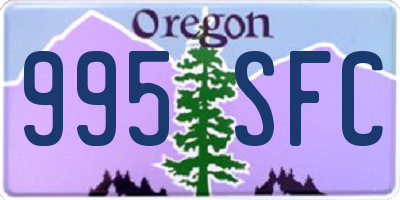 OR license plate 995SFC