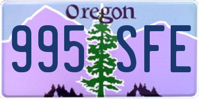 OR license plate 995SFE