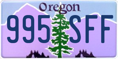 OR license plate 995SFF