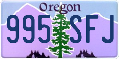 OR license plate 995SFJ