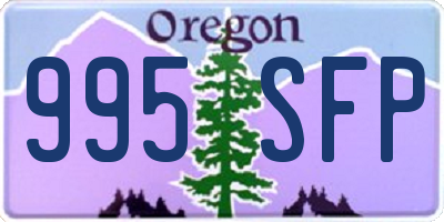 OR license plate 995SFP
