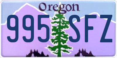 OR license plate 995SFZ