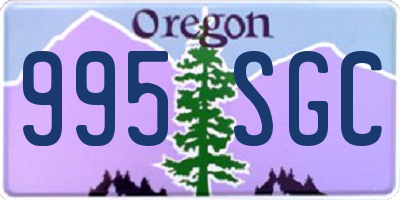 OR license plate 995SGC