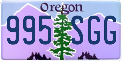 OR license plate 995SGG