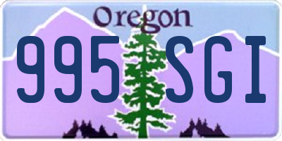 OR license plate 995SGI