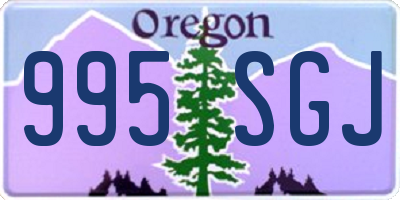 OR license plate 995SGJ