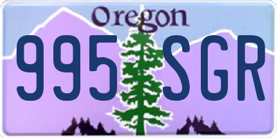 OR license plate 995SGR