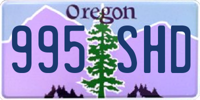 OR license plate 995SHD