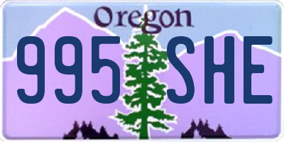OR license plate 995SHE