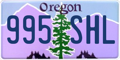 OR license plate 995SHL