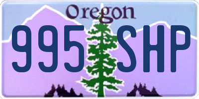 OR license plate 995SHP