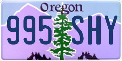 OR license plate 995SHY