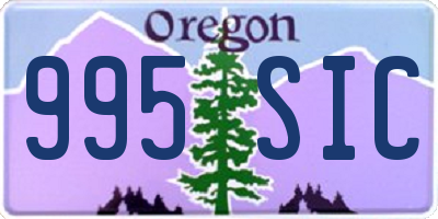 OR license plate 995SIC
