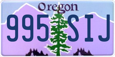 OR license plate 995SIJ