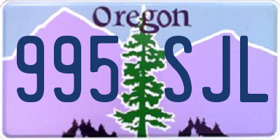 OR license plate 995SJL