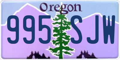 OR license plate 995SJW