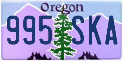 OR license plate 995SKA