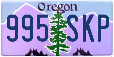 OR license plate 995SKP