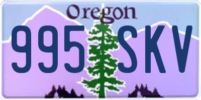 OR license plate 995SKV