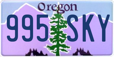 OR license plate 995SKY