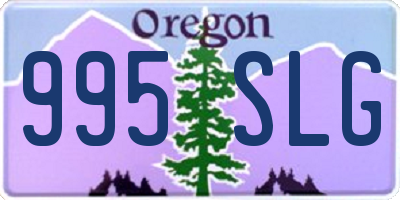 OR license plate 995SLG