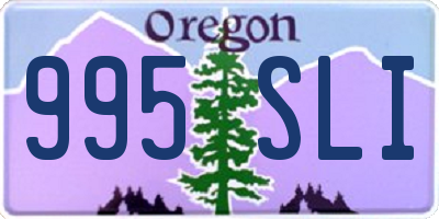 OR license plate 995SLI