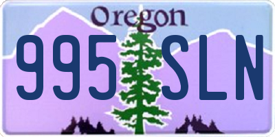 OR license plate 995SLN