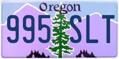 OR license plate 995SLT