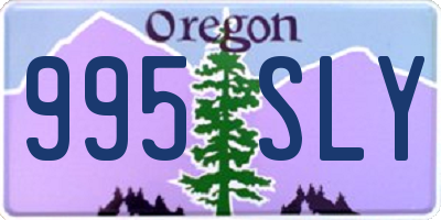 OR license plate 995SLY