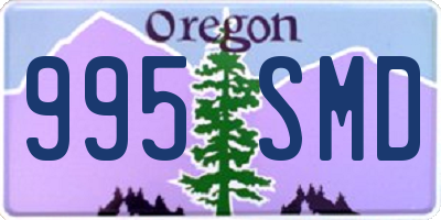 OR license plate 995SMD