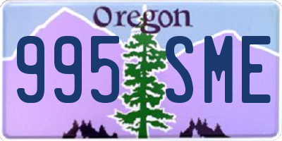 OR license plate 995SME