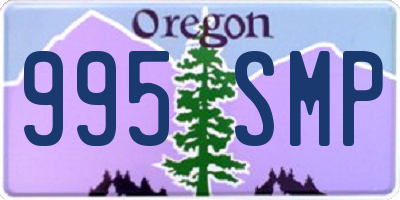 OR license plate 995SMP