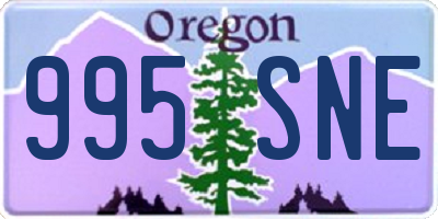 OR license plate 995SNE