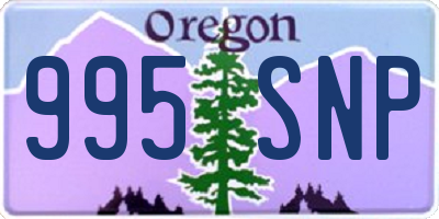 OR license plate 995SNP