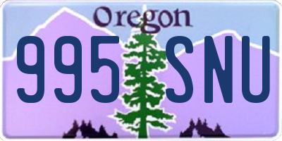 OR license plate 995SNU