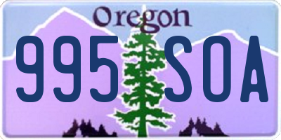 OR license plate 995SOA