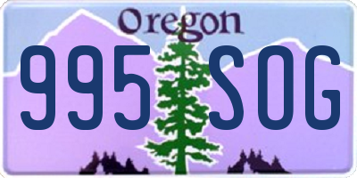 OR license plate 995SOG