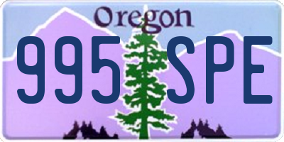 OR license plate 995SPE
