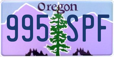 OR license plate 995SPF
