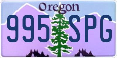 OR license plate 995SPG