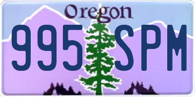 OR license plate 995SPM