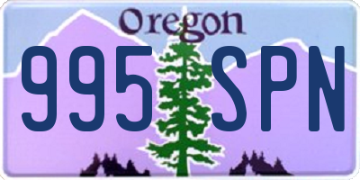 OR license plate 995SPN