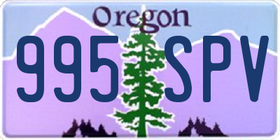 OR license plate 995SPV