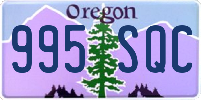 OR license plate 995SQC