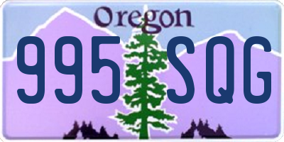 OR license plate 995SQG