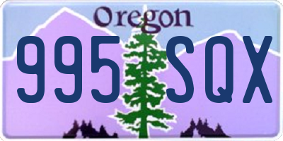 OR license plate 995SQX