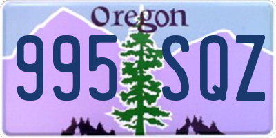 OR license plate 995SQZ